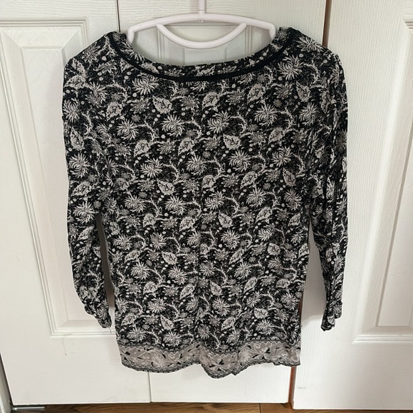 Lucky Brand V-Slit Neckline Blouse - Picture 2 of 3